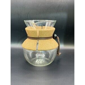 Bodum #157 Pour Over Glass Coffee Carafe Pot Cork Collar 2 Cup Free Ship
